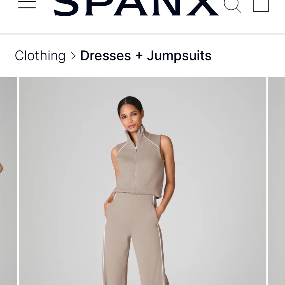 SPANX Women's Beige Sleeveless Jumpsuit/New Not Worn